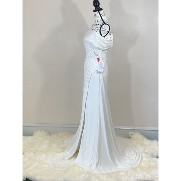 Mac Duggal Ieena Jersey Asymmetric Gown size 8 - Picture 7 of 10